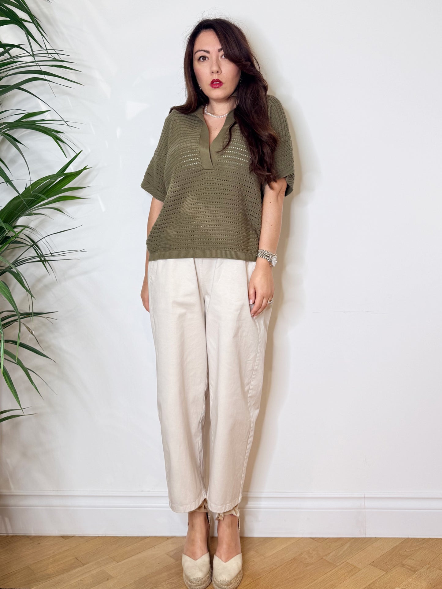 Pantalone gamba dritta 100%cotone