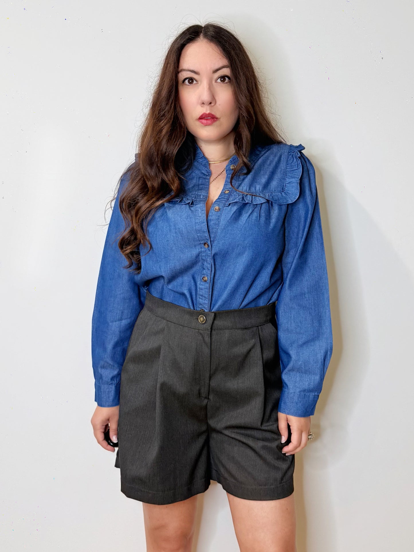 Camicia con rouches