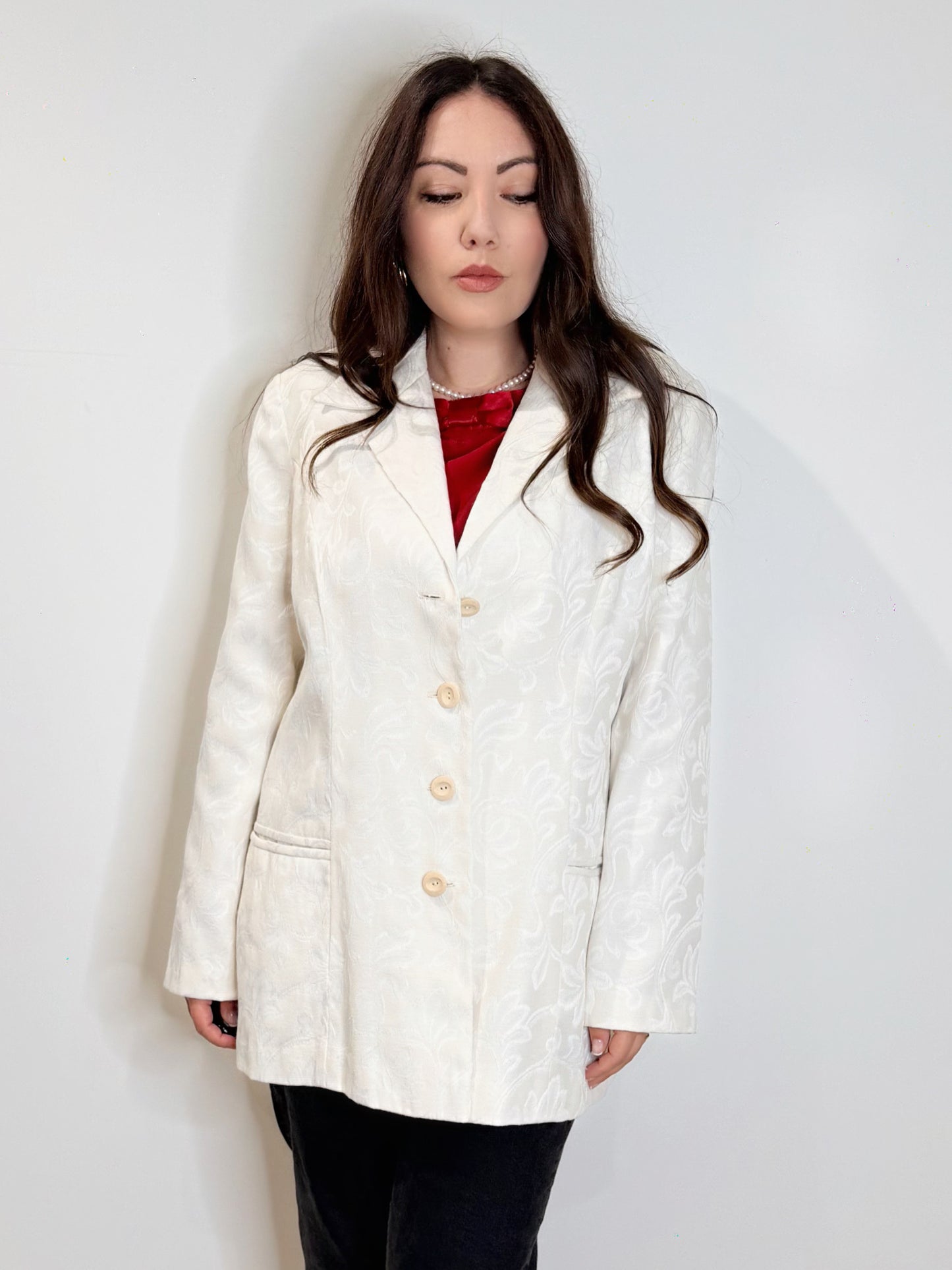 Blazer lungo in broccato