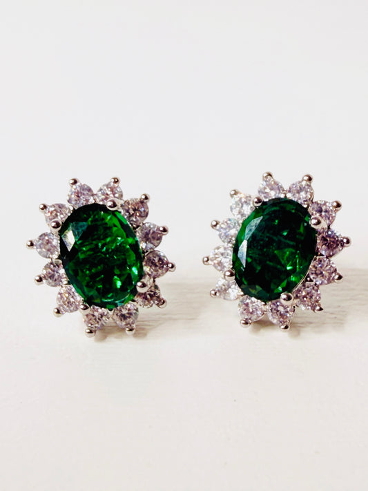 Orecchini Kate verde smeraldo