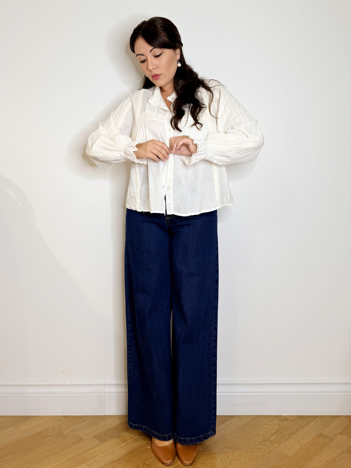 Pantalone jeans wide leg