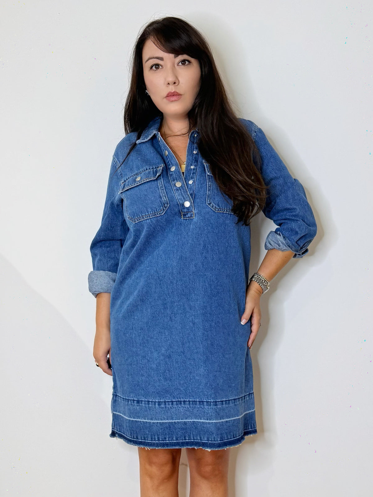 Abito in denim 100%cotone