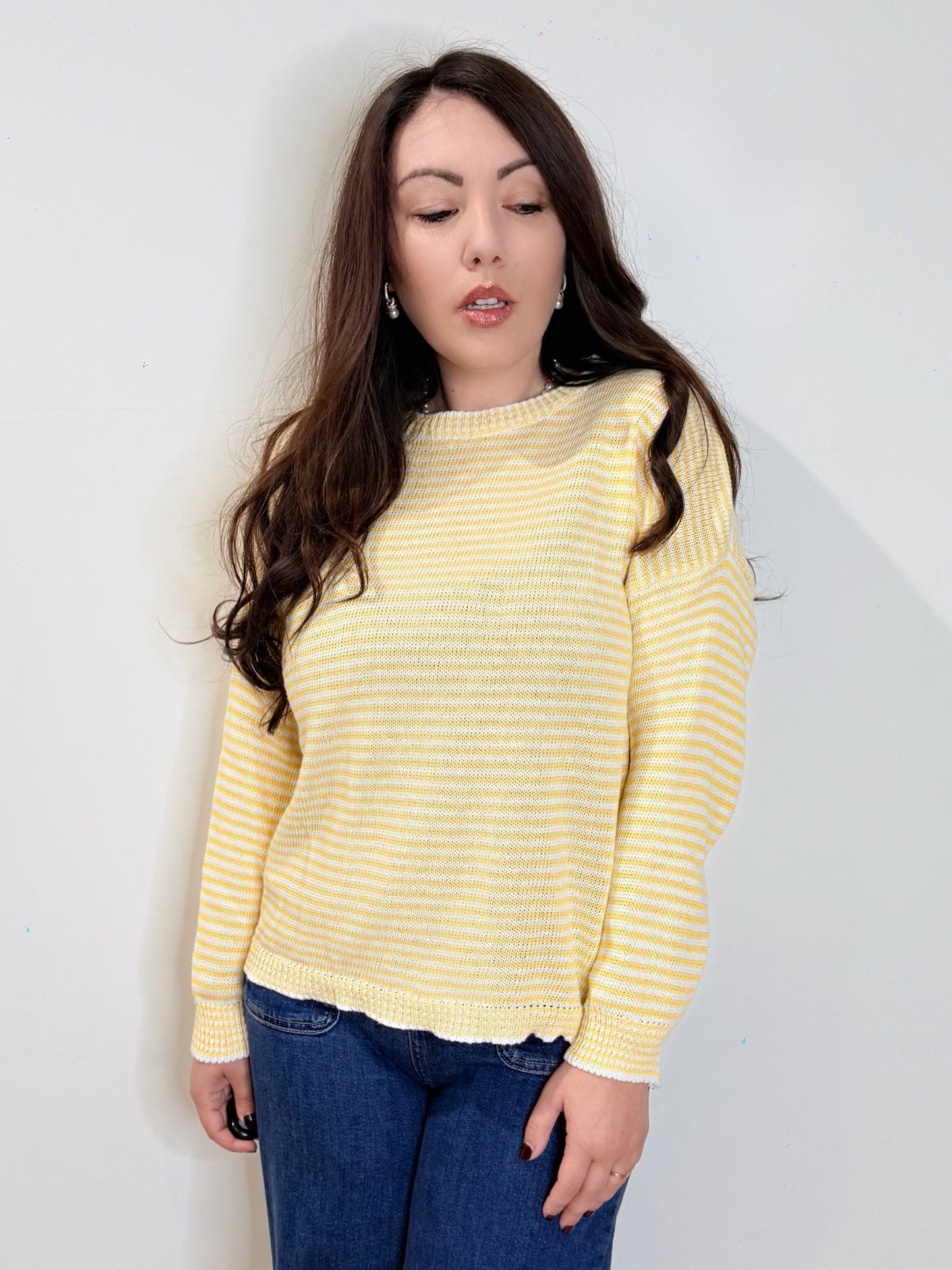 Maglia a righe in cotone