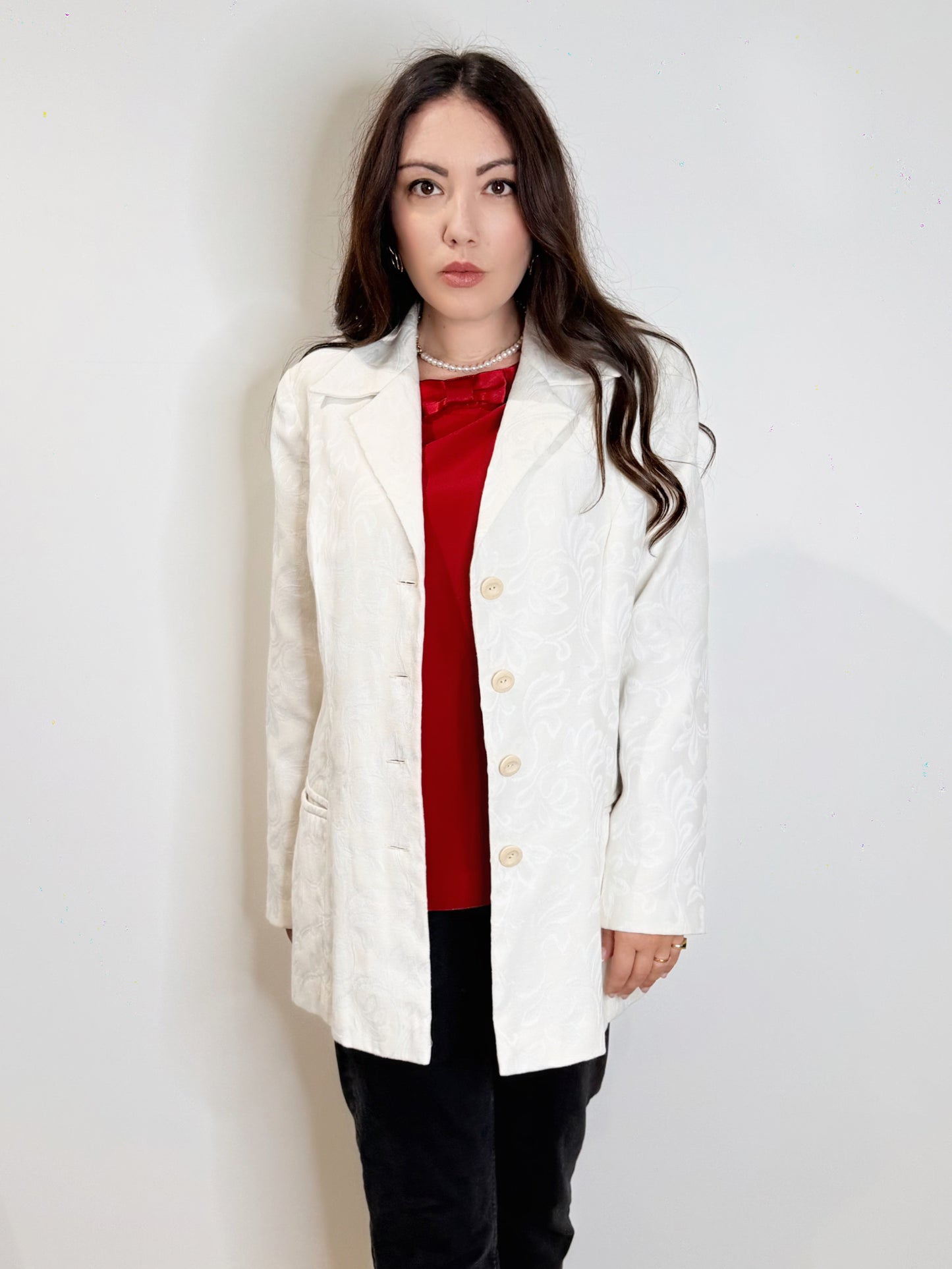 Blazer lungo in broccato