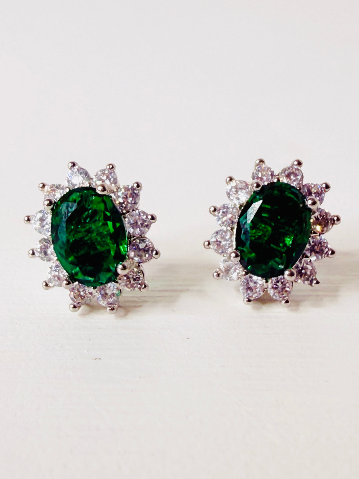 Orecchini Kate verde smeraldo