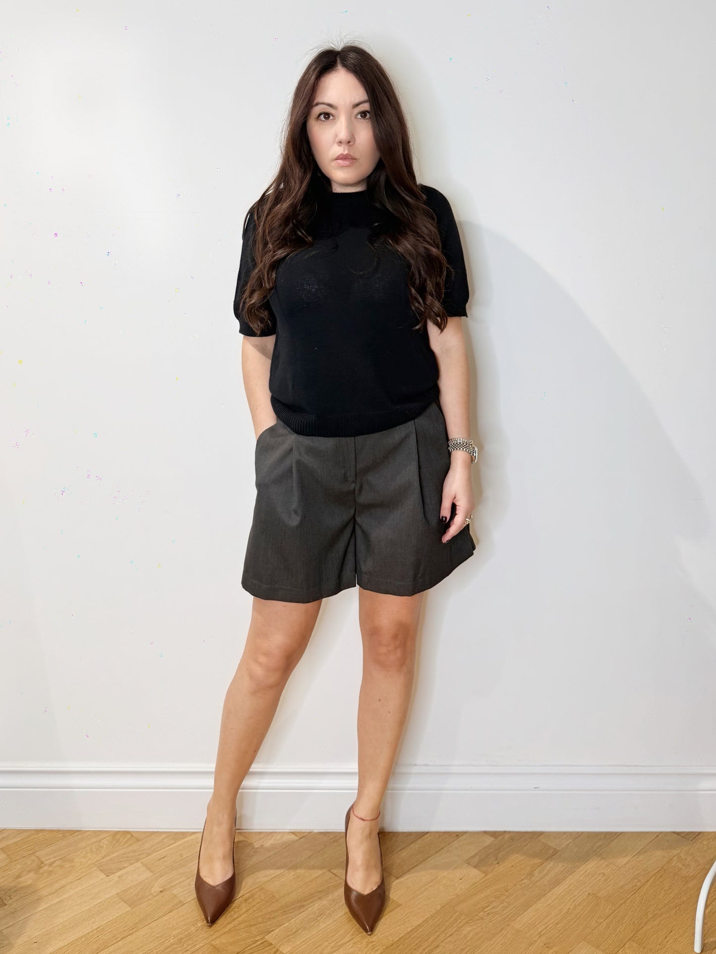 Shorts sartoriali in fresco lana