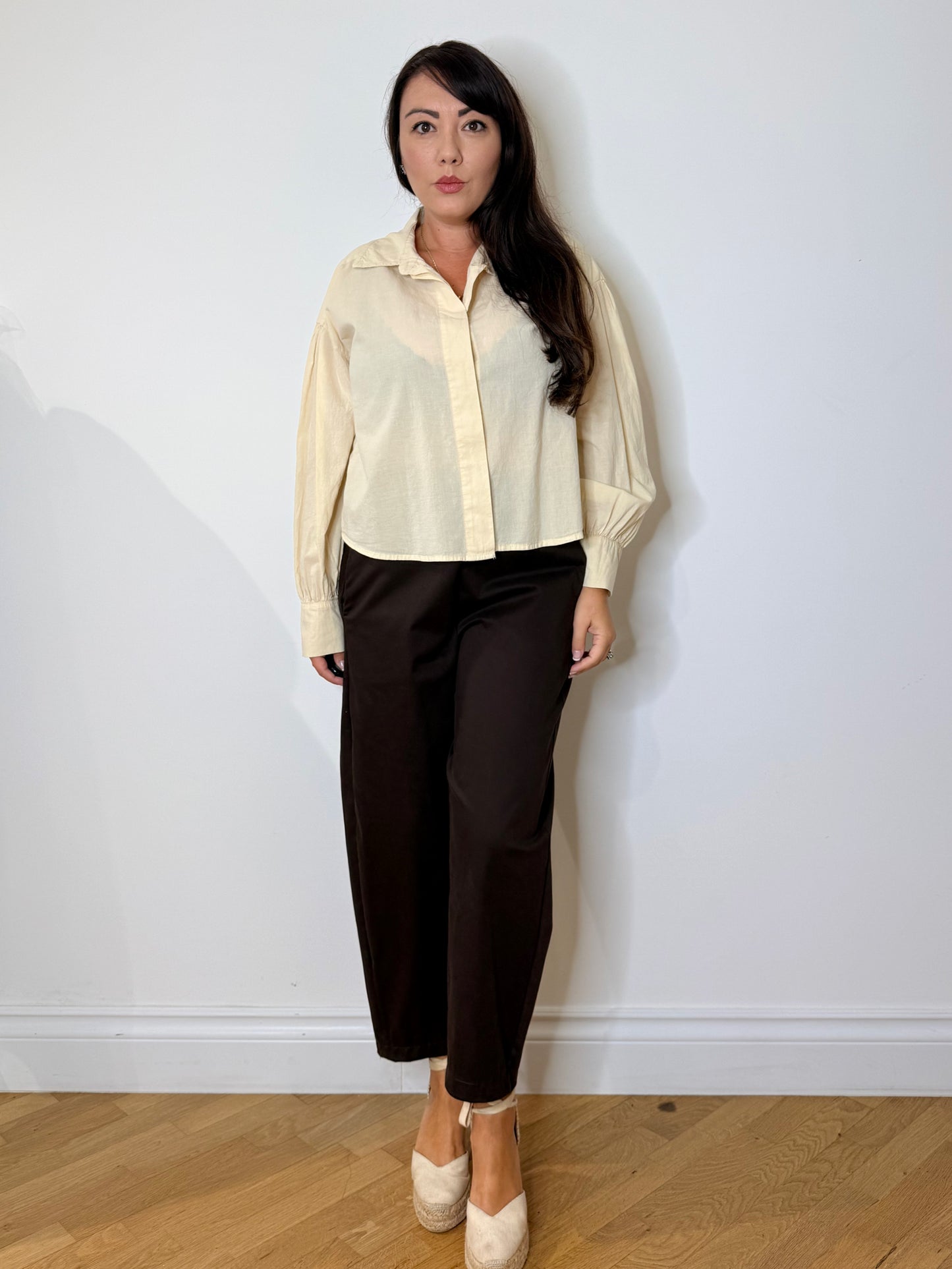 Pantalone barrel testa di moro