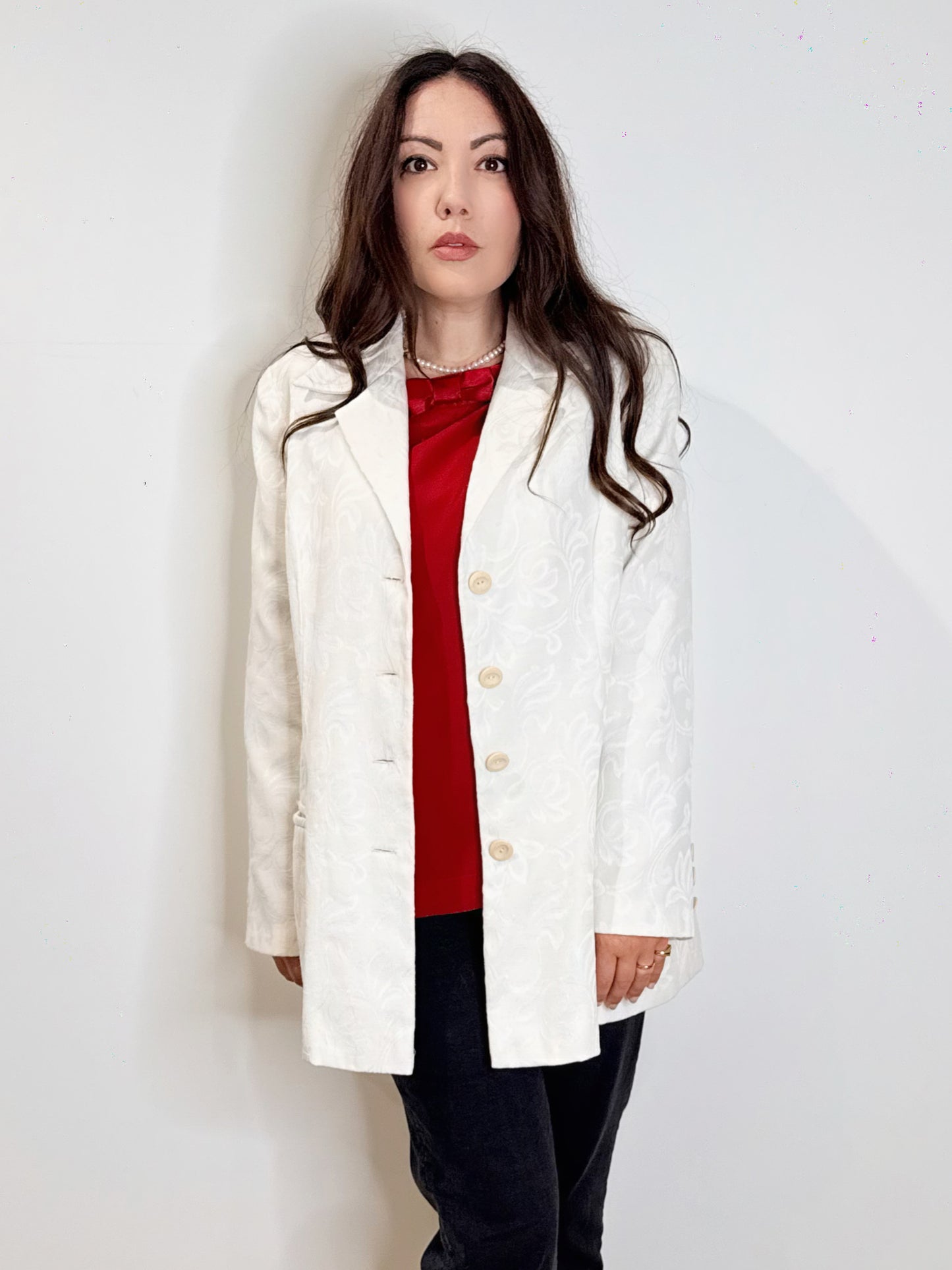 Blazer lungo in broccato