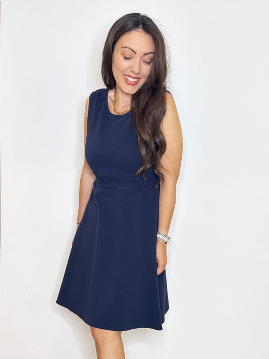 Abito blu in cotone