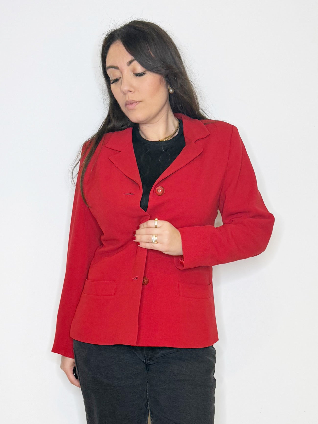 Giacca rossa foderata