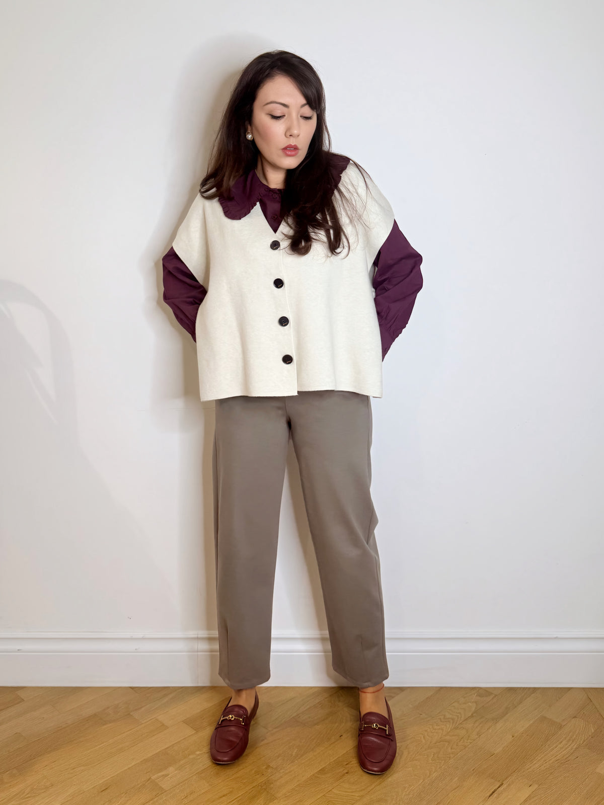 Gilet in maglia con fiocchi