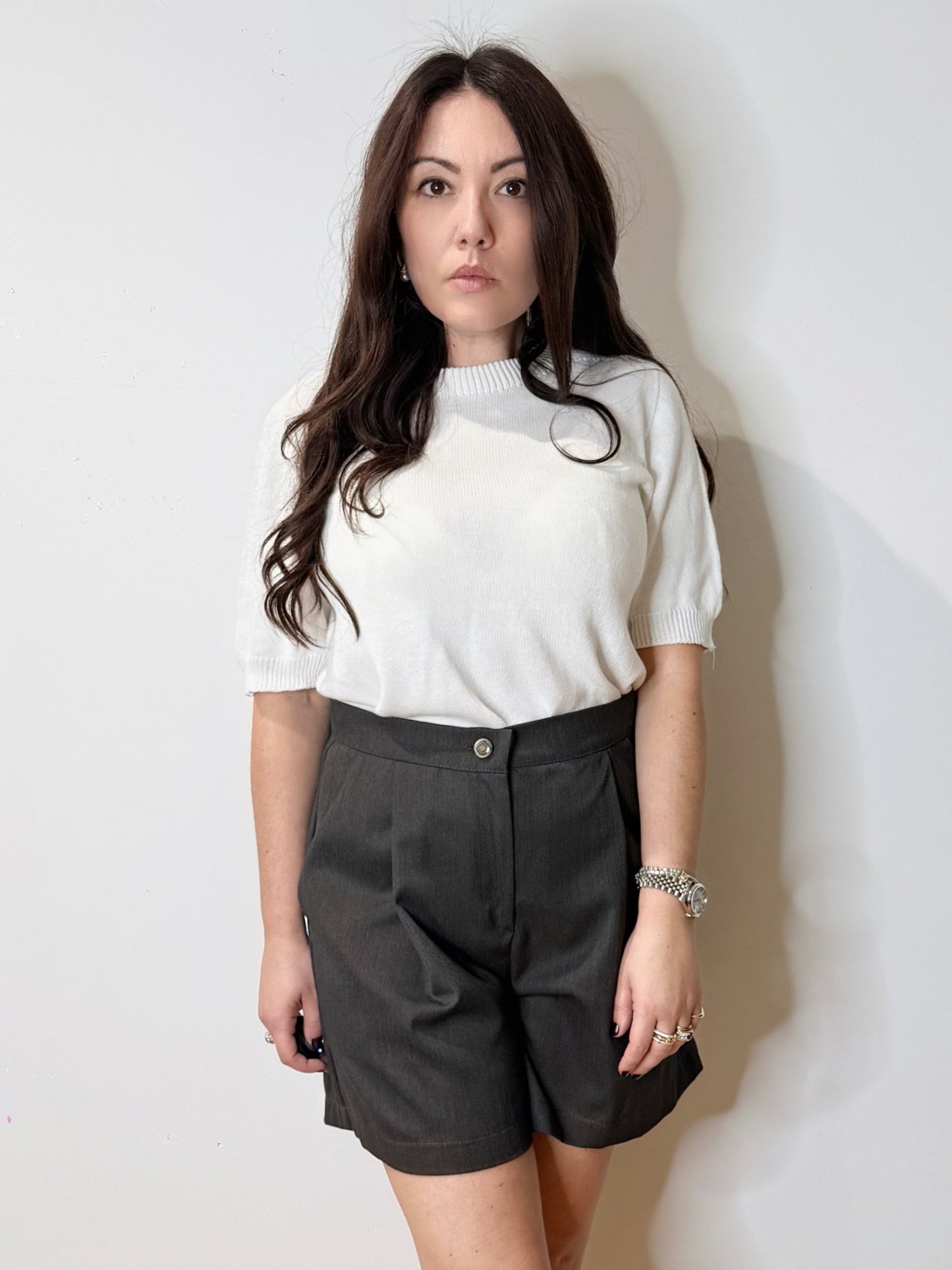 Maglia in filato bianca