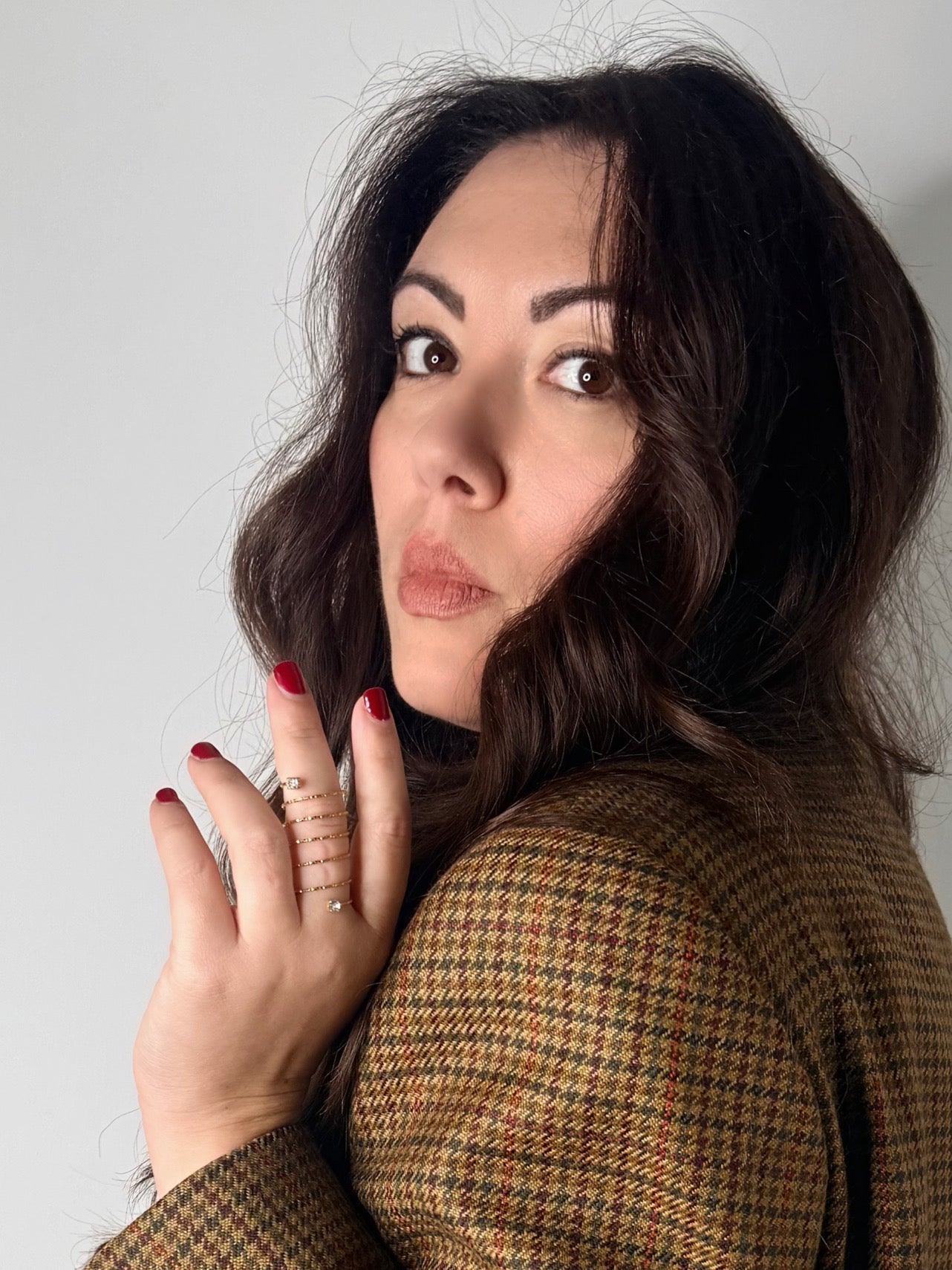 Anello spirale con strass