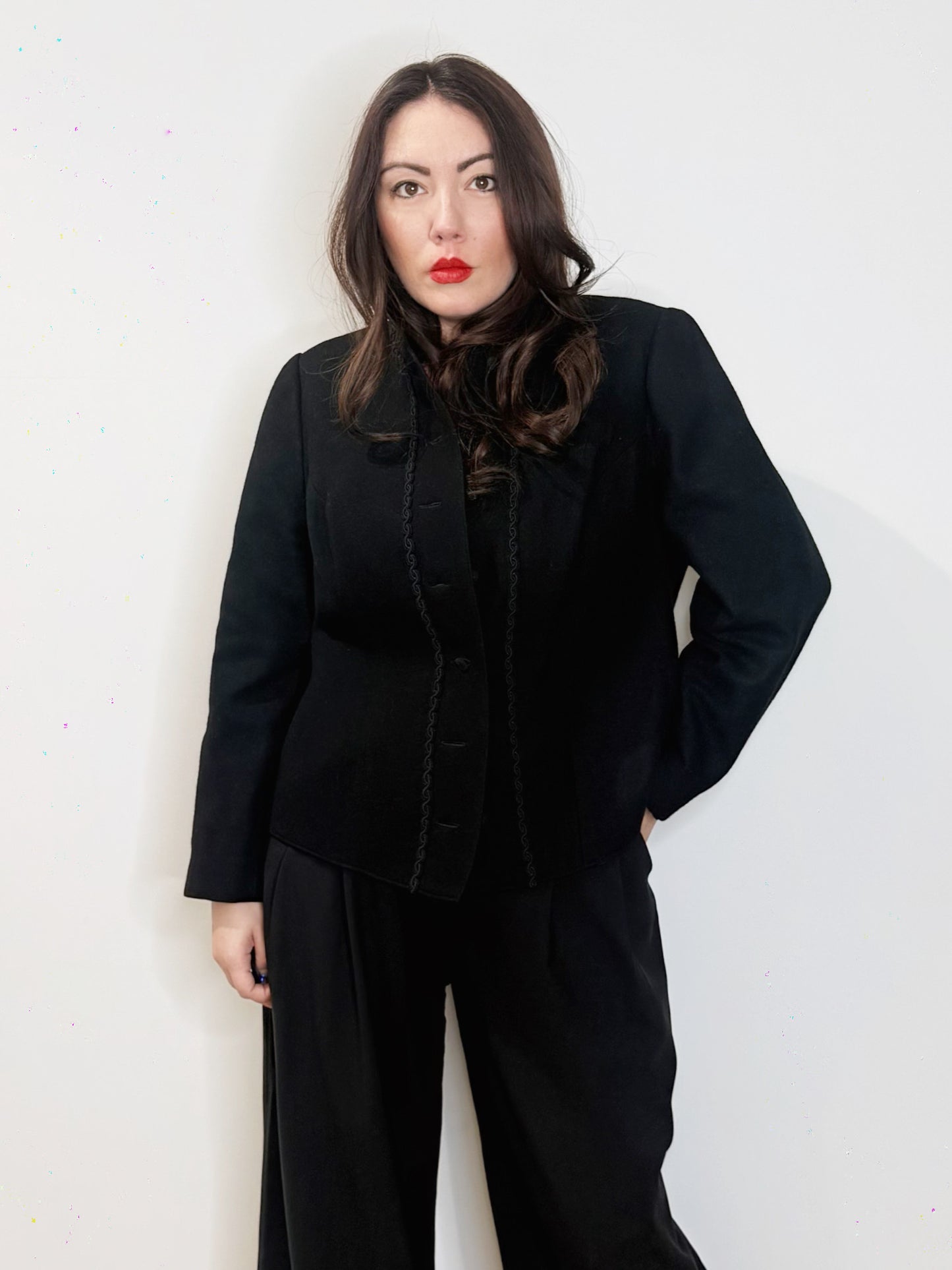 Giacca in lana con passamaneria