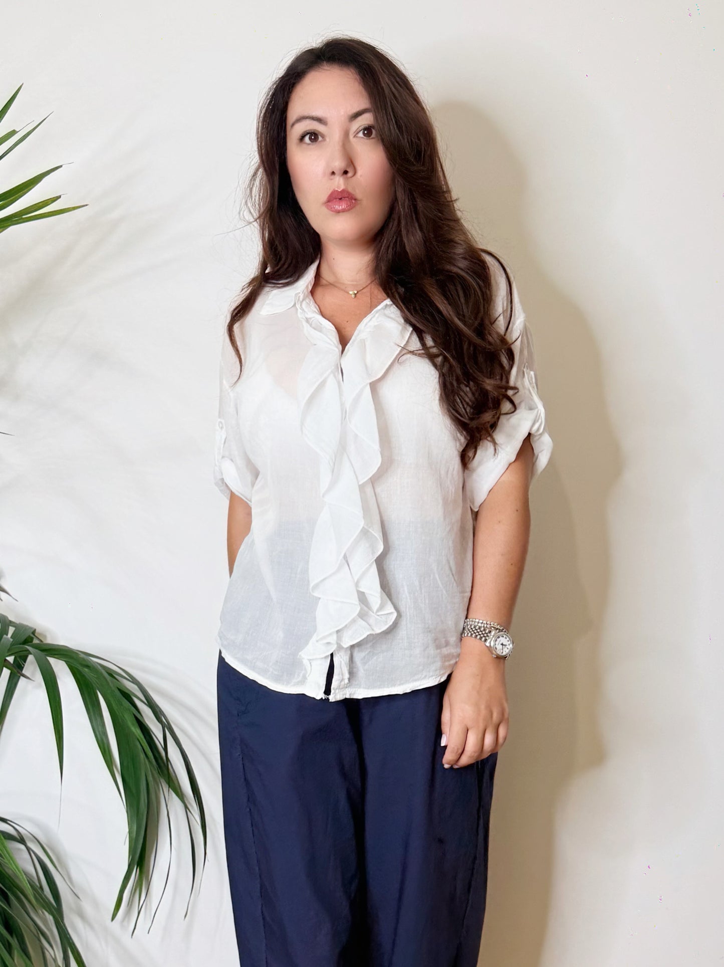 Camicia con volant