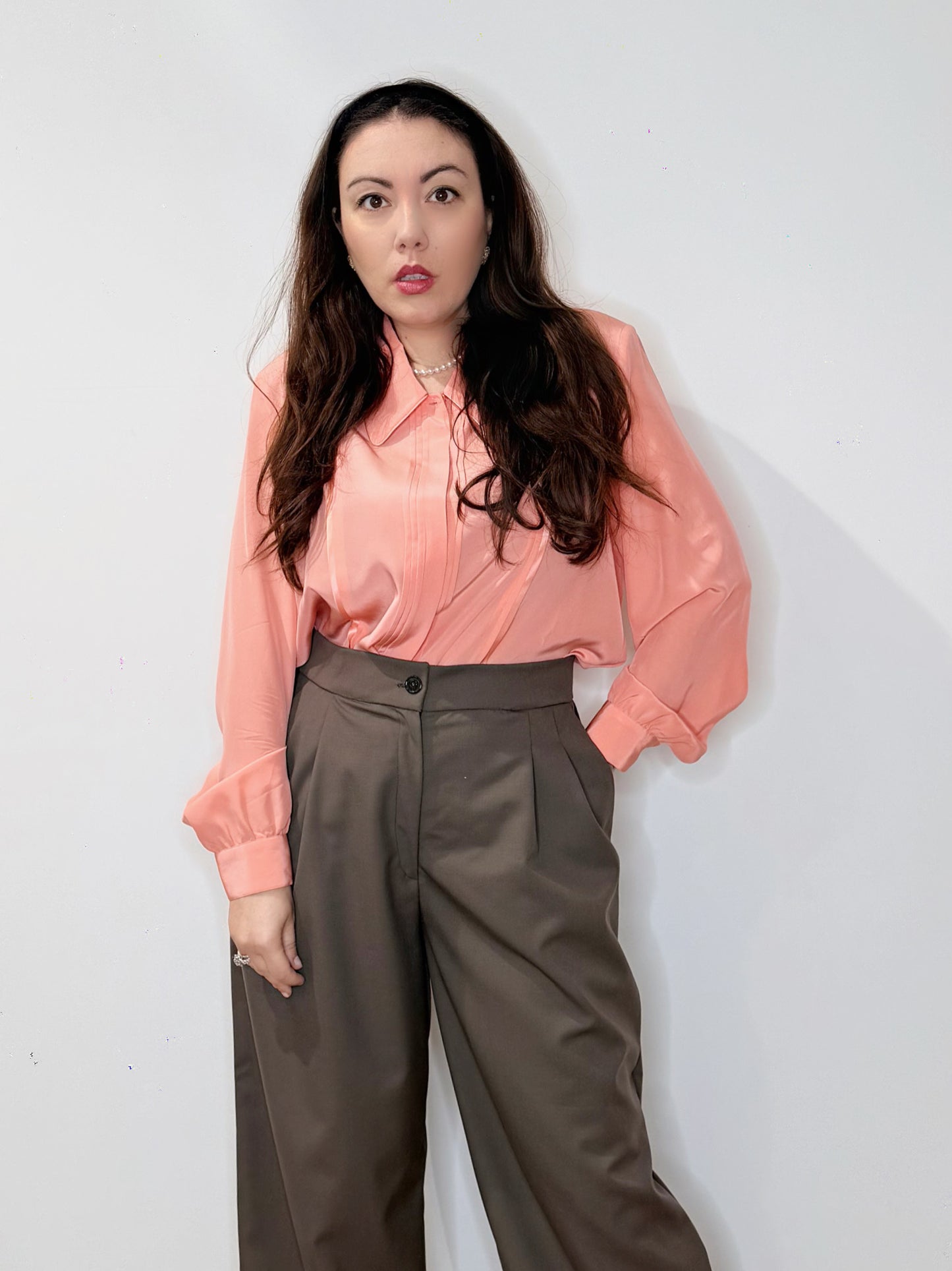 Camicia vintage in pura seta