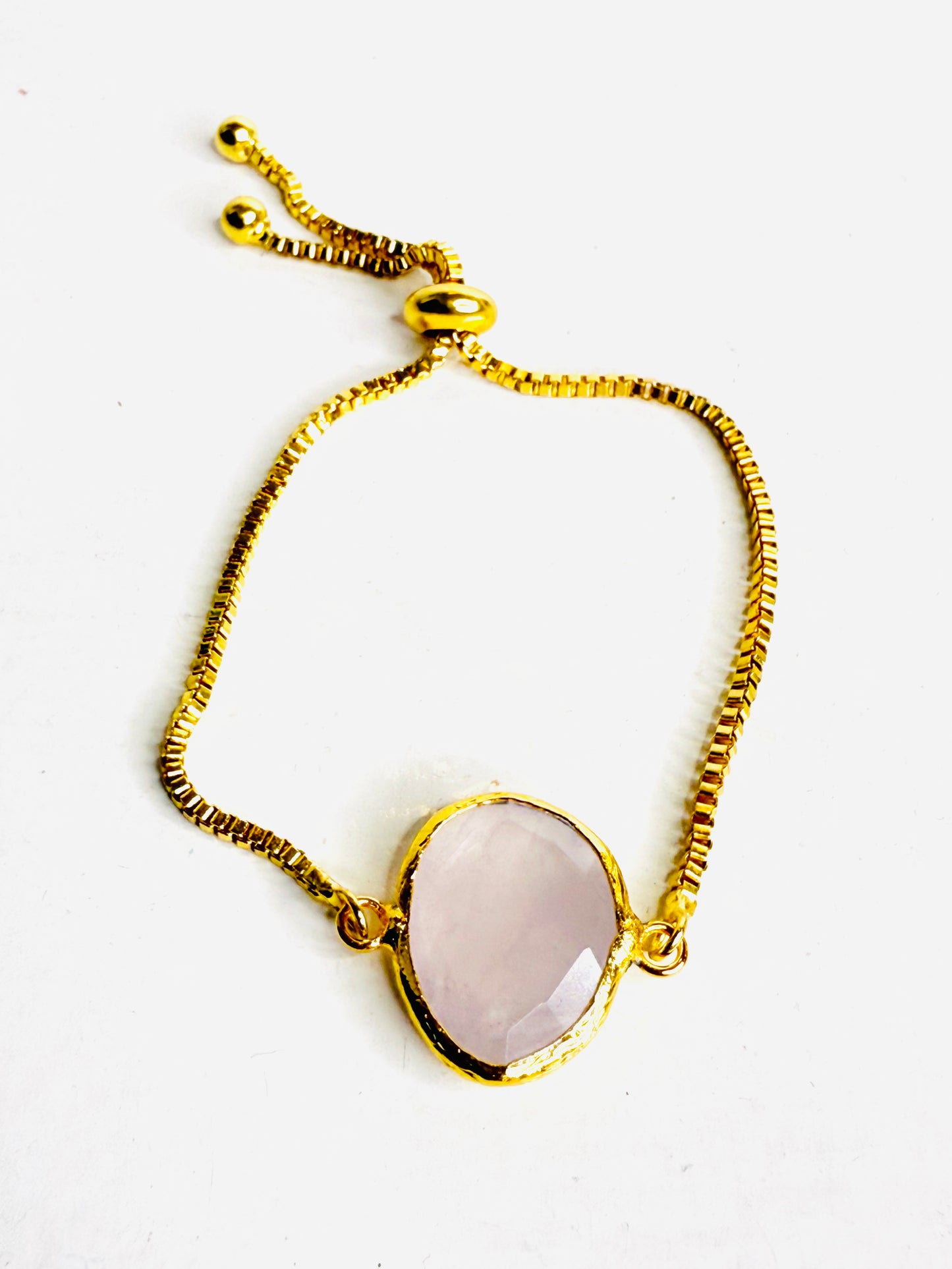 Bracciale con quarzo rosa