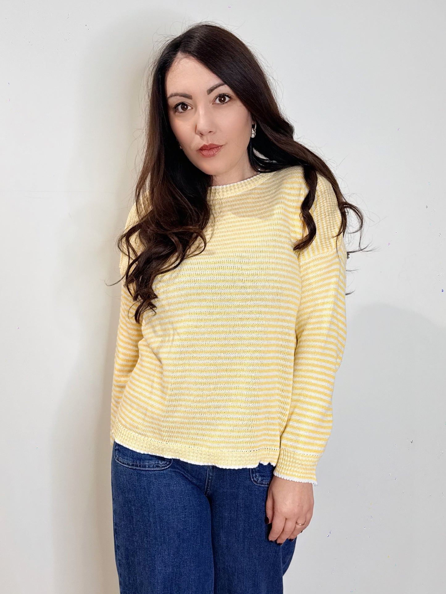 Maglia a righe in cotone