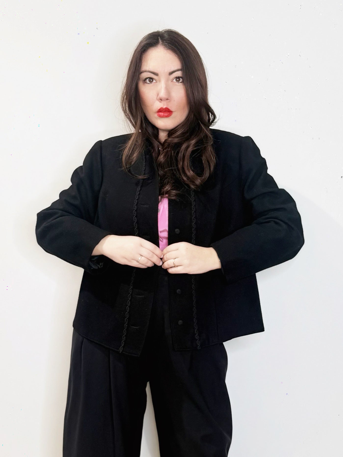 Giacca in lana con passamaneria