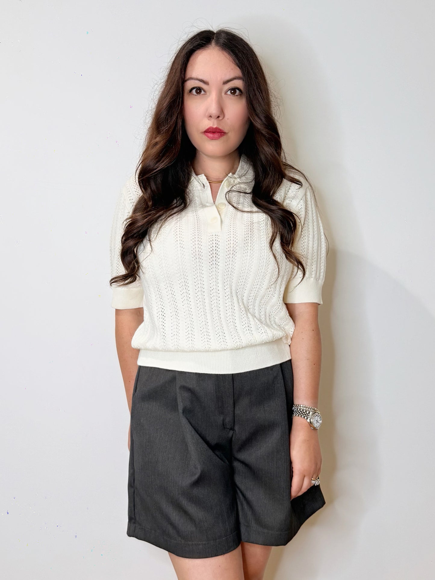 Polo in 100% cotone panna