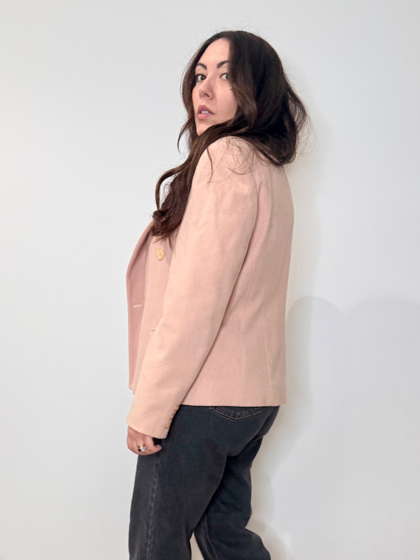 Giacca vintage rosa pastello