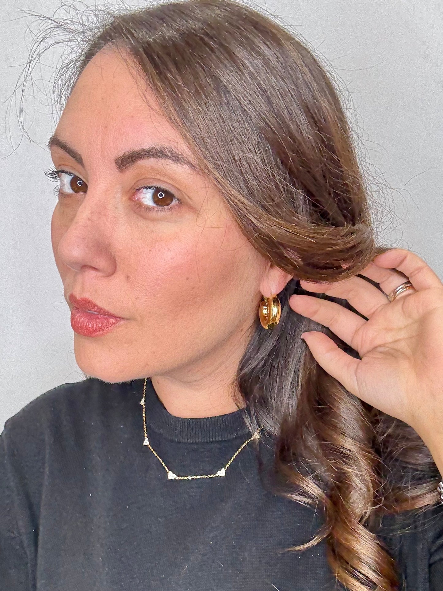 Orecchini bombati cerchi small