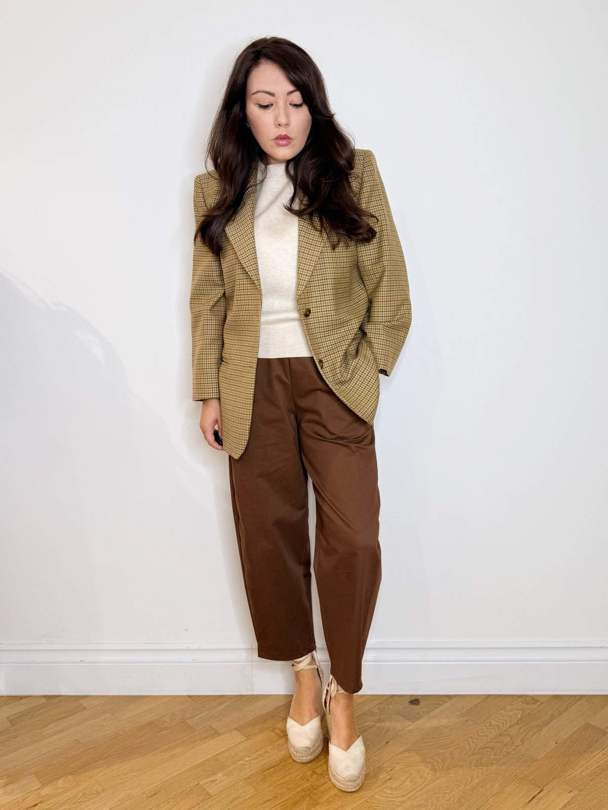 Pantalone barrel cioccolato