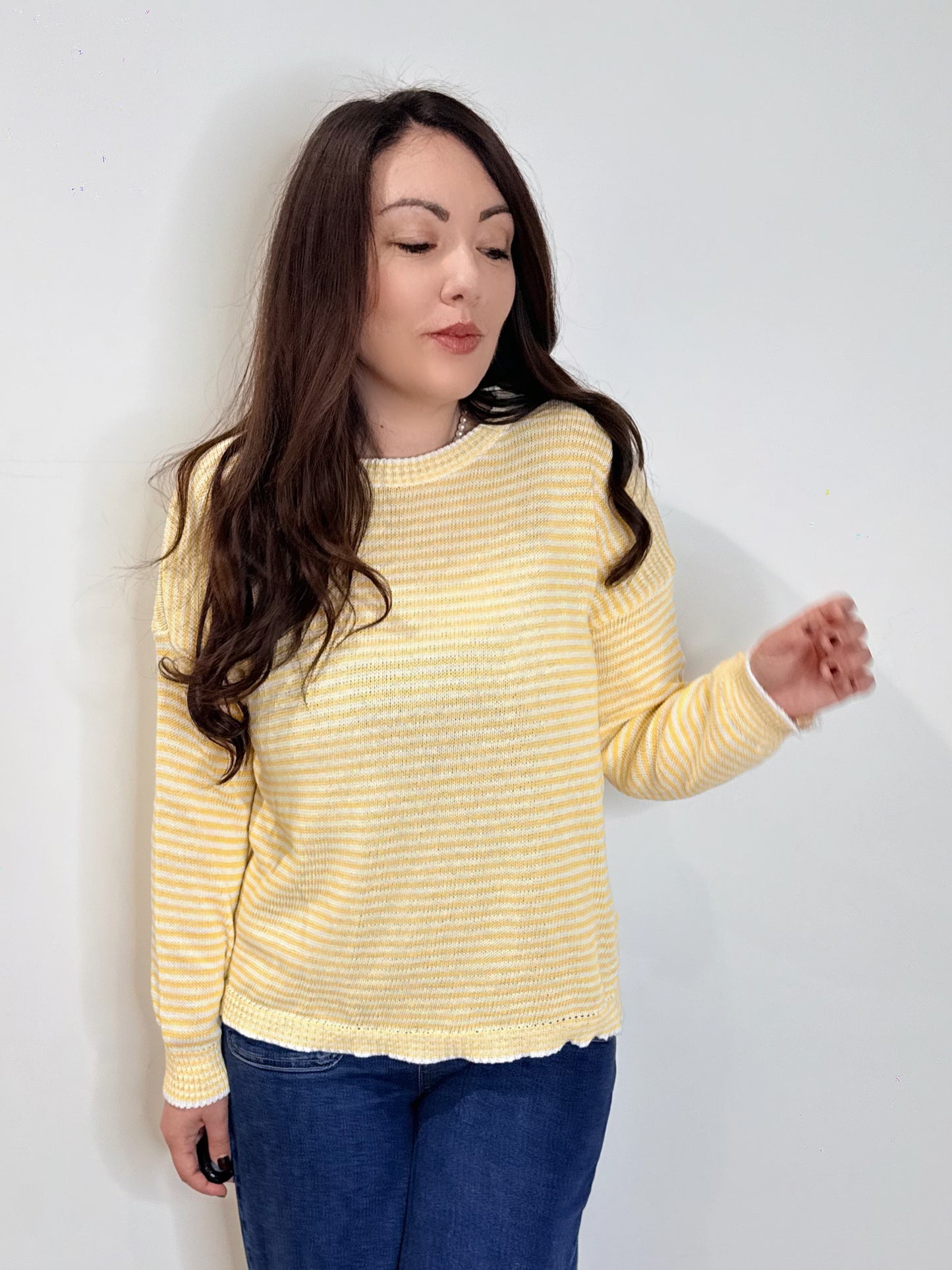 Maglia a righe in cotone