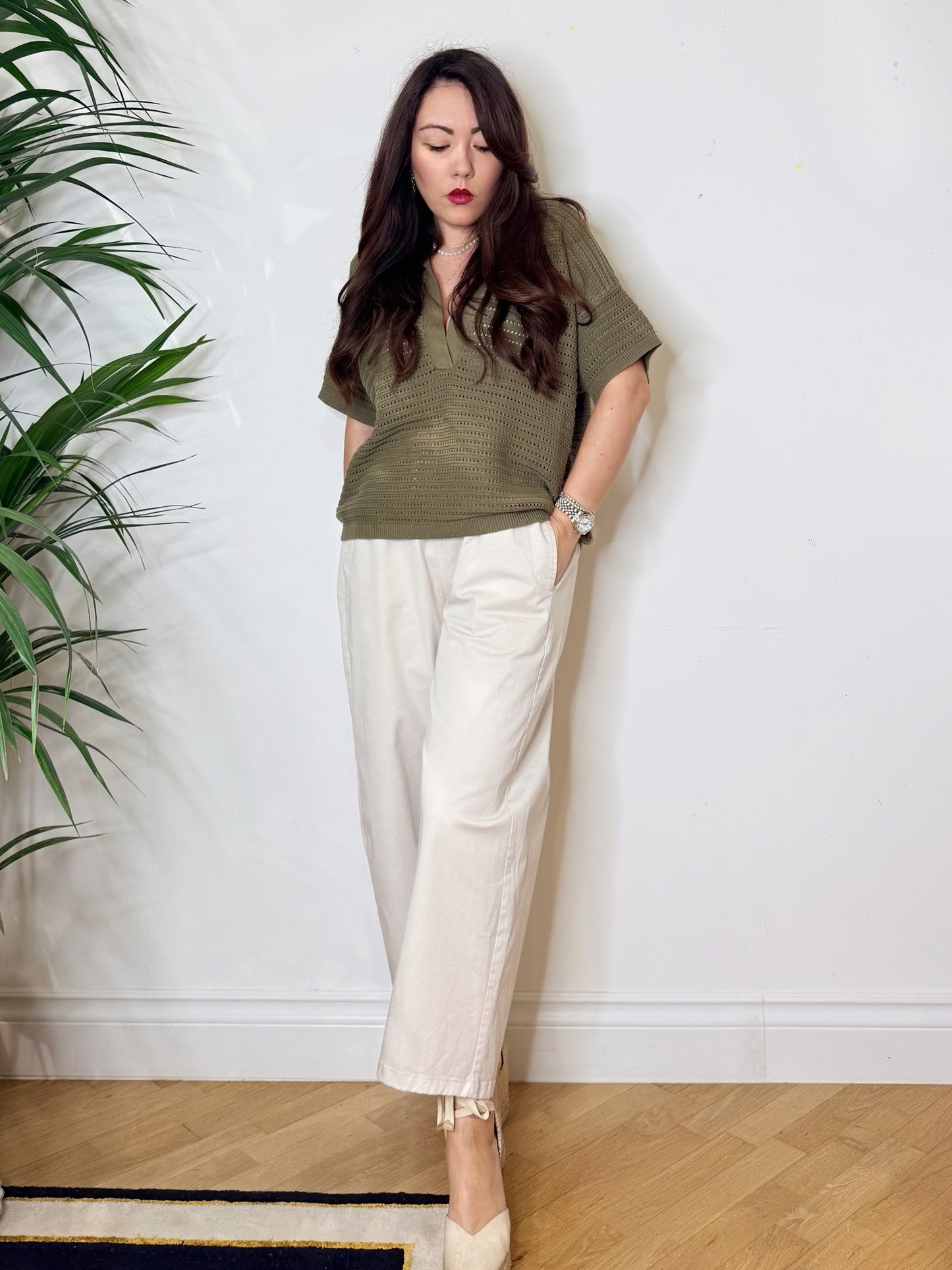 Pantalone gamba dritta 100%cotone