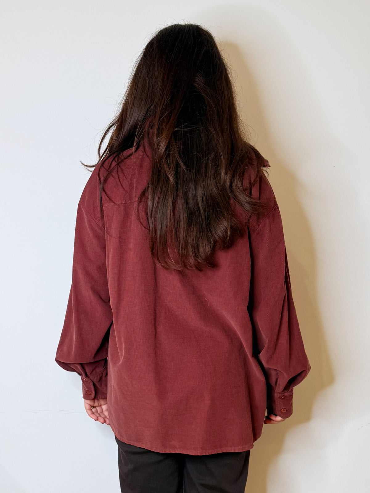 Maxi camicia in velluto con foulard