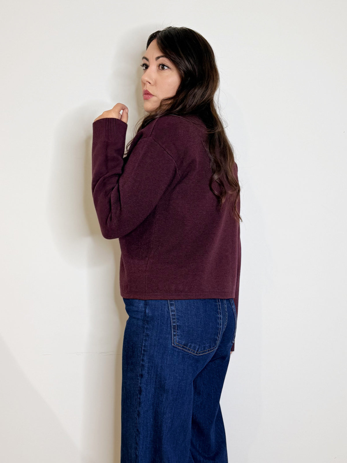Cardigan bon ton burgundy