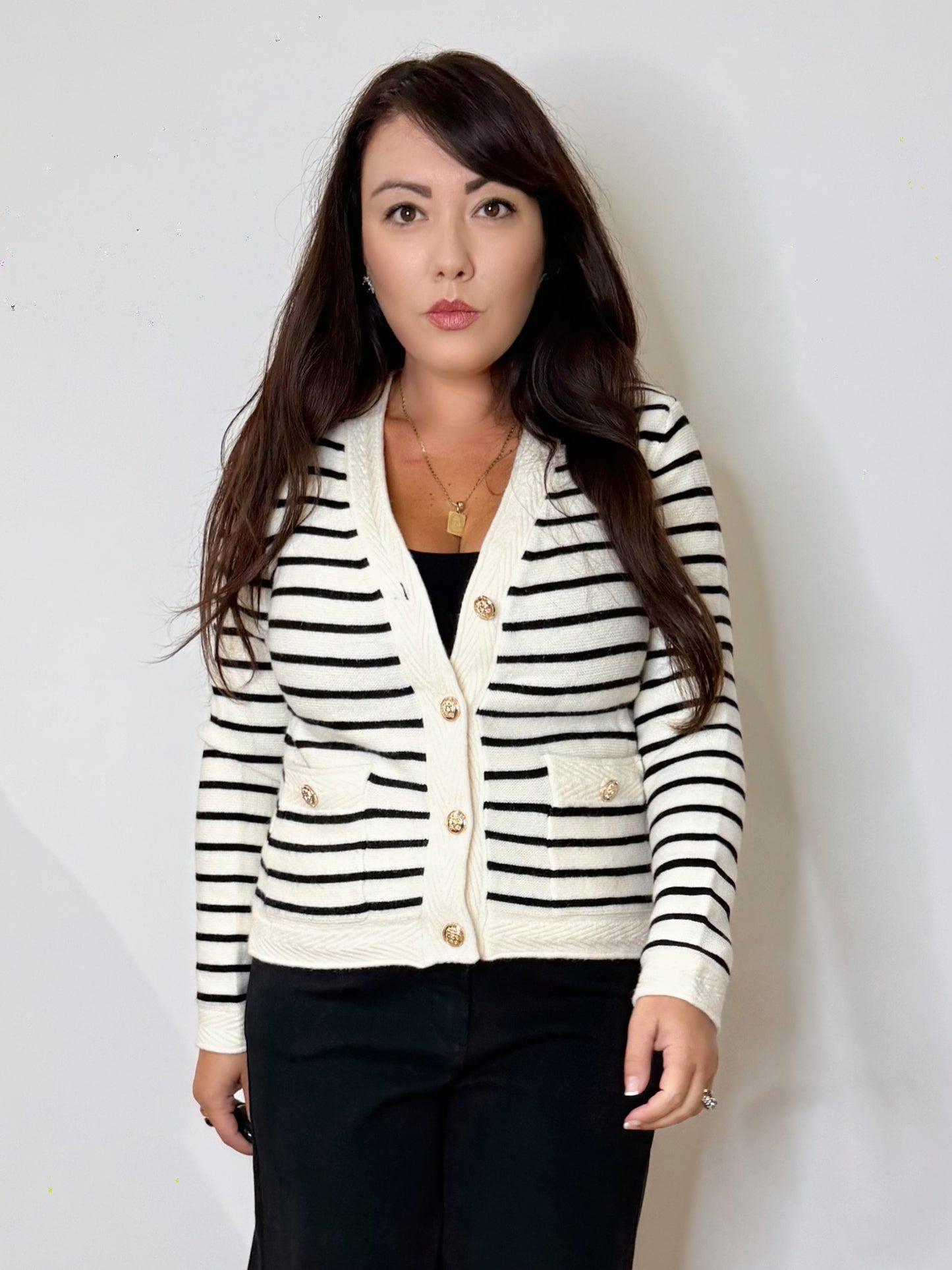 Cardigan a righe