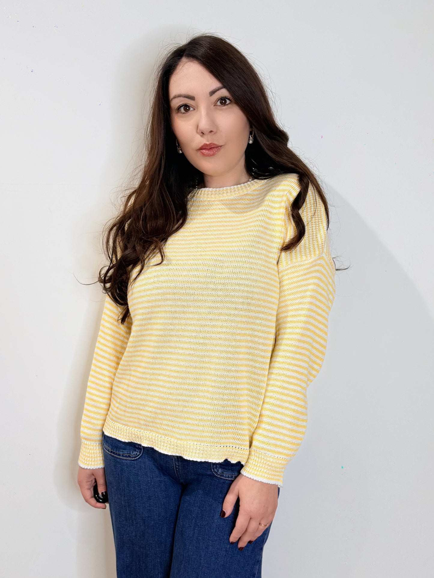 Maglia a righe in cotone