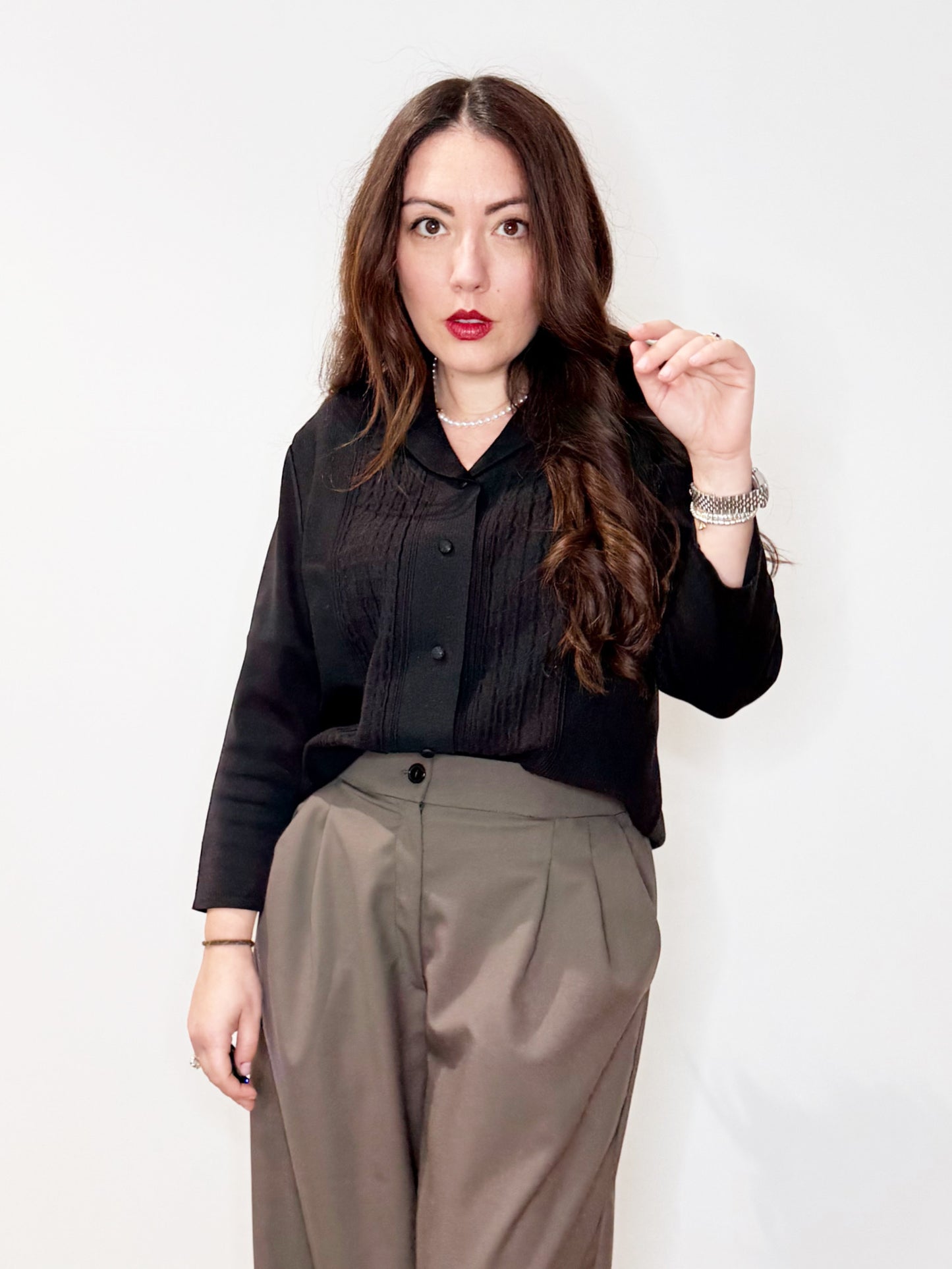 Maglia in filato con colletto