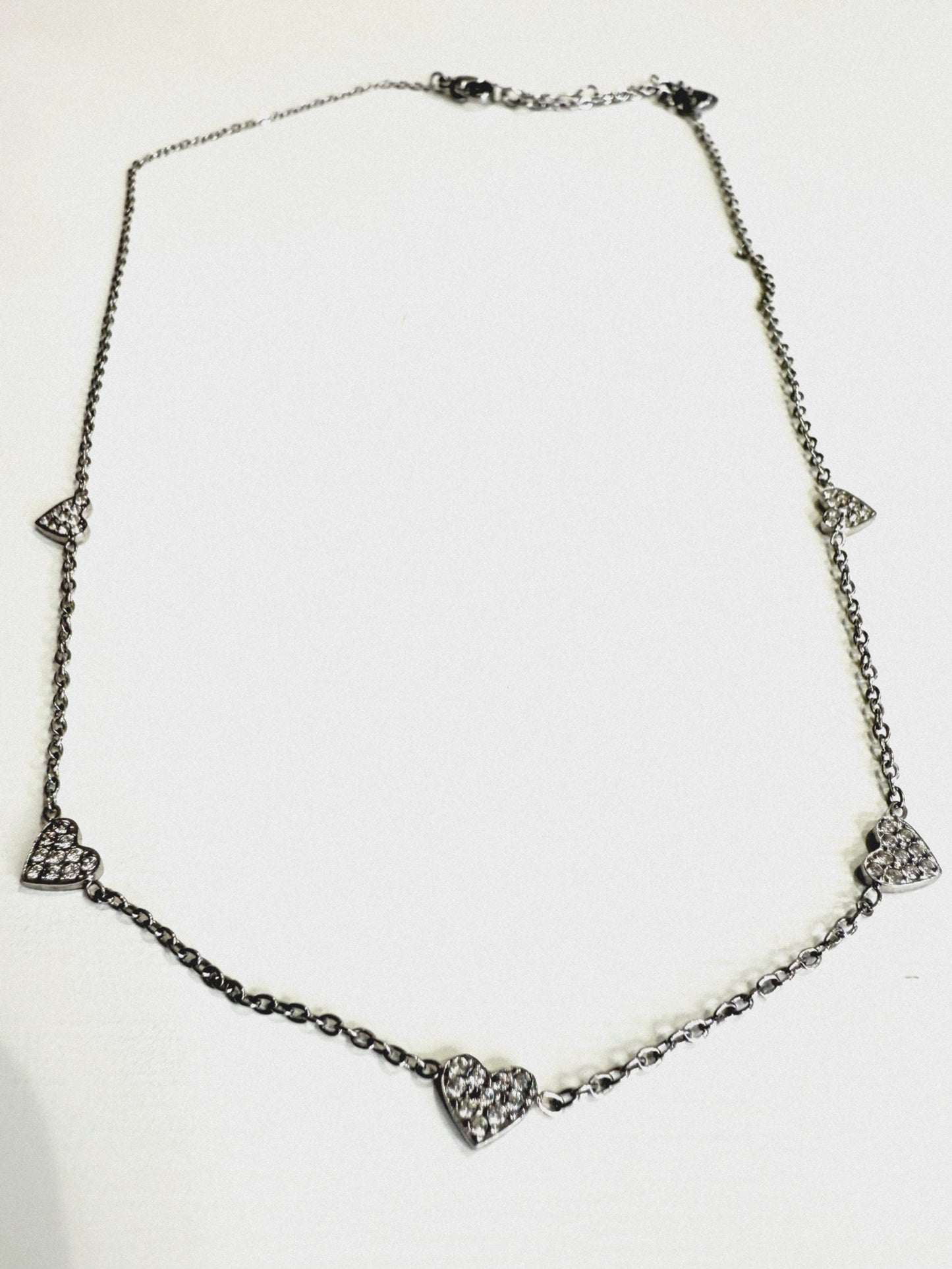 Collana cuoricini silver