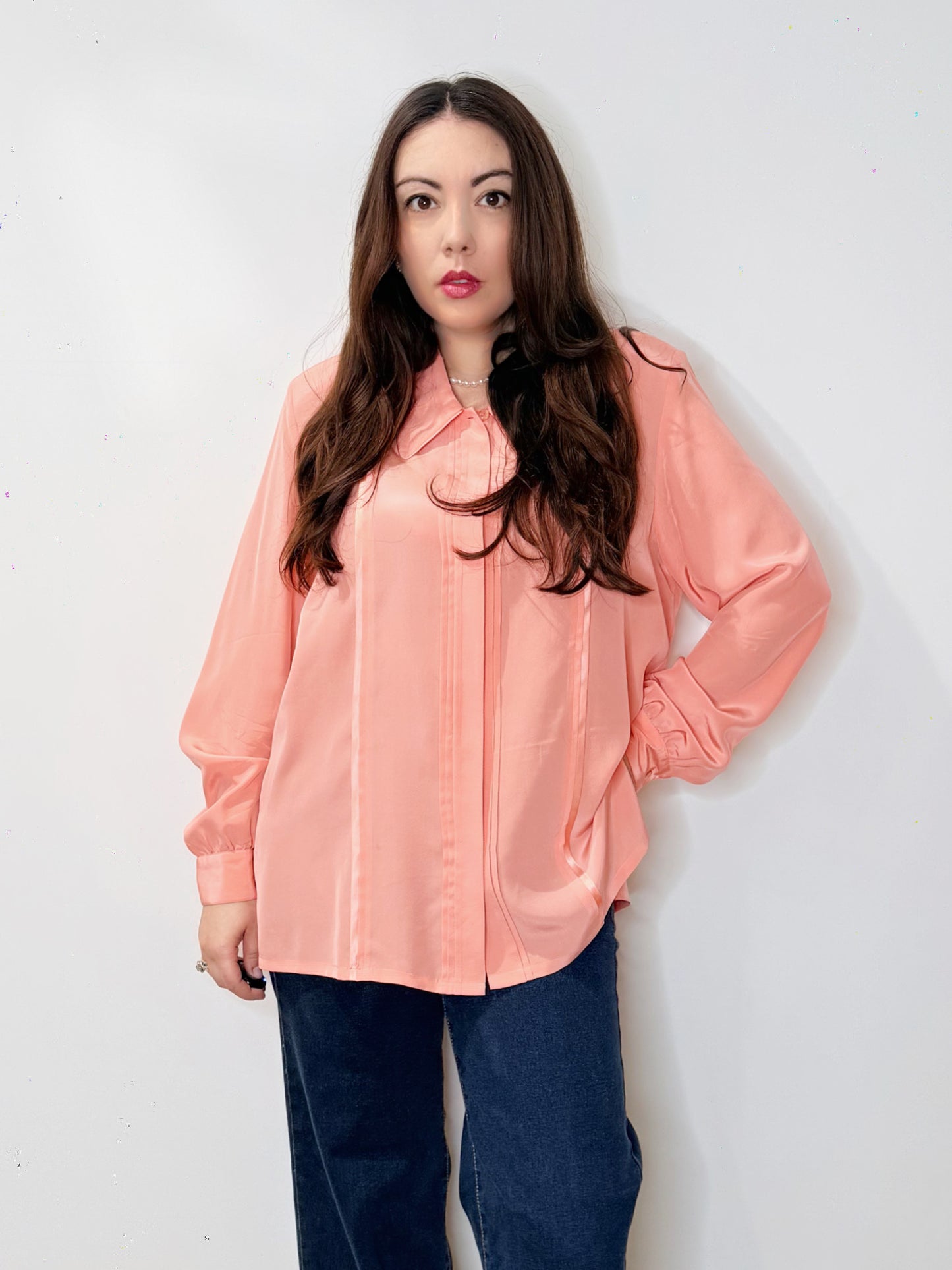 Camicia vintage in pura seta