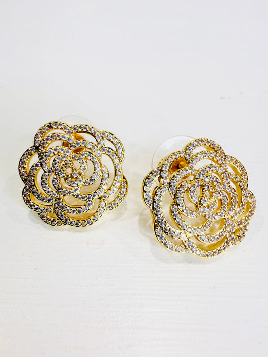 Orecchini camelia gold