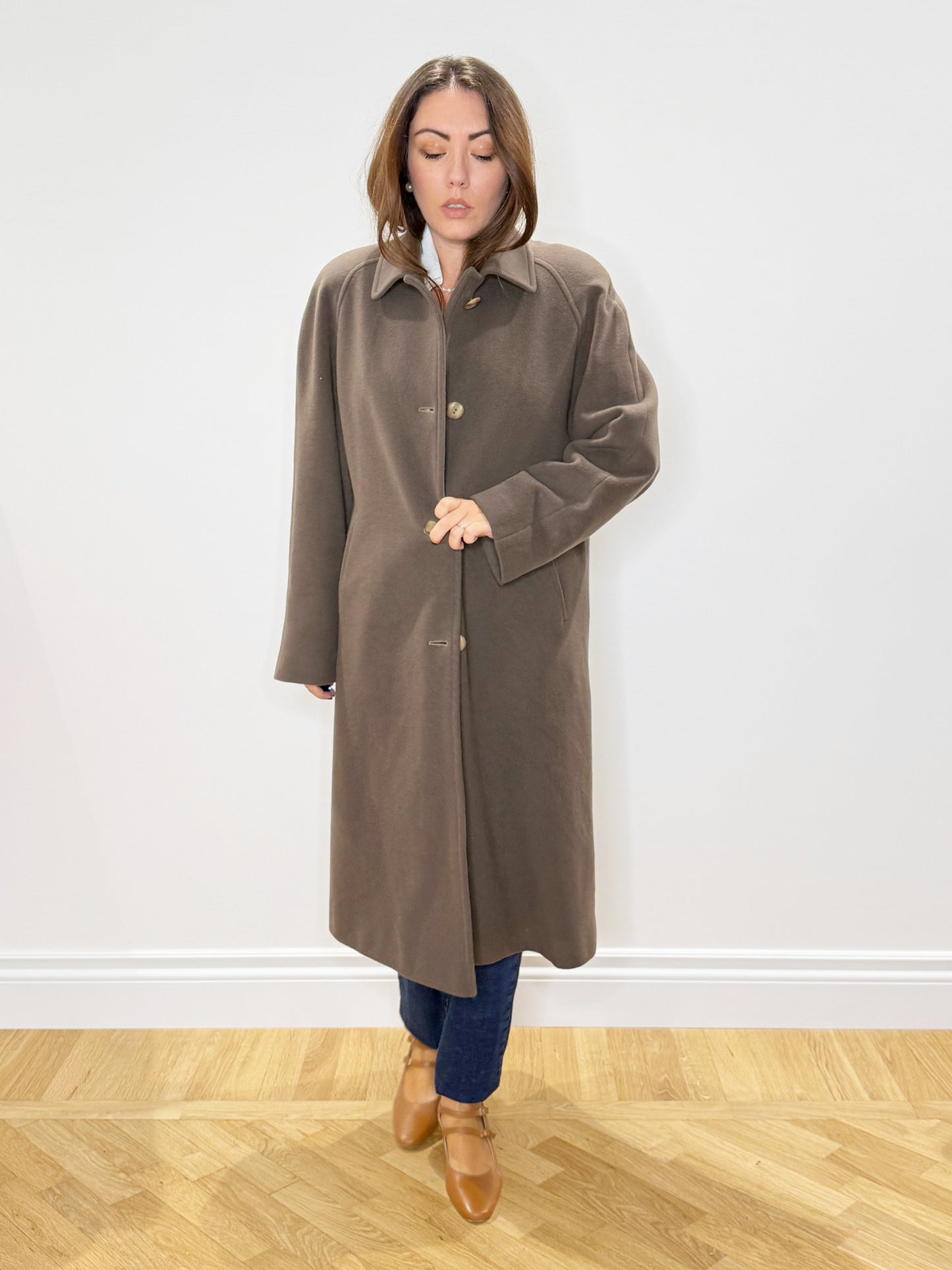 Capotto in lana mocha mousse