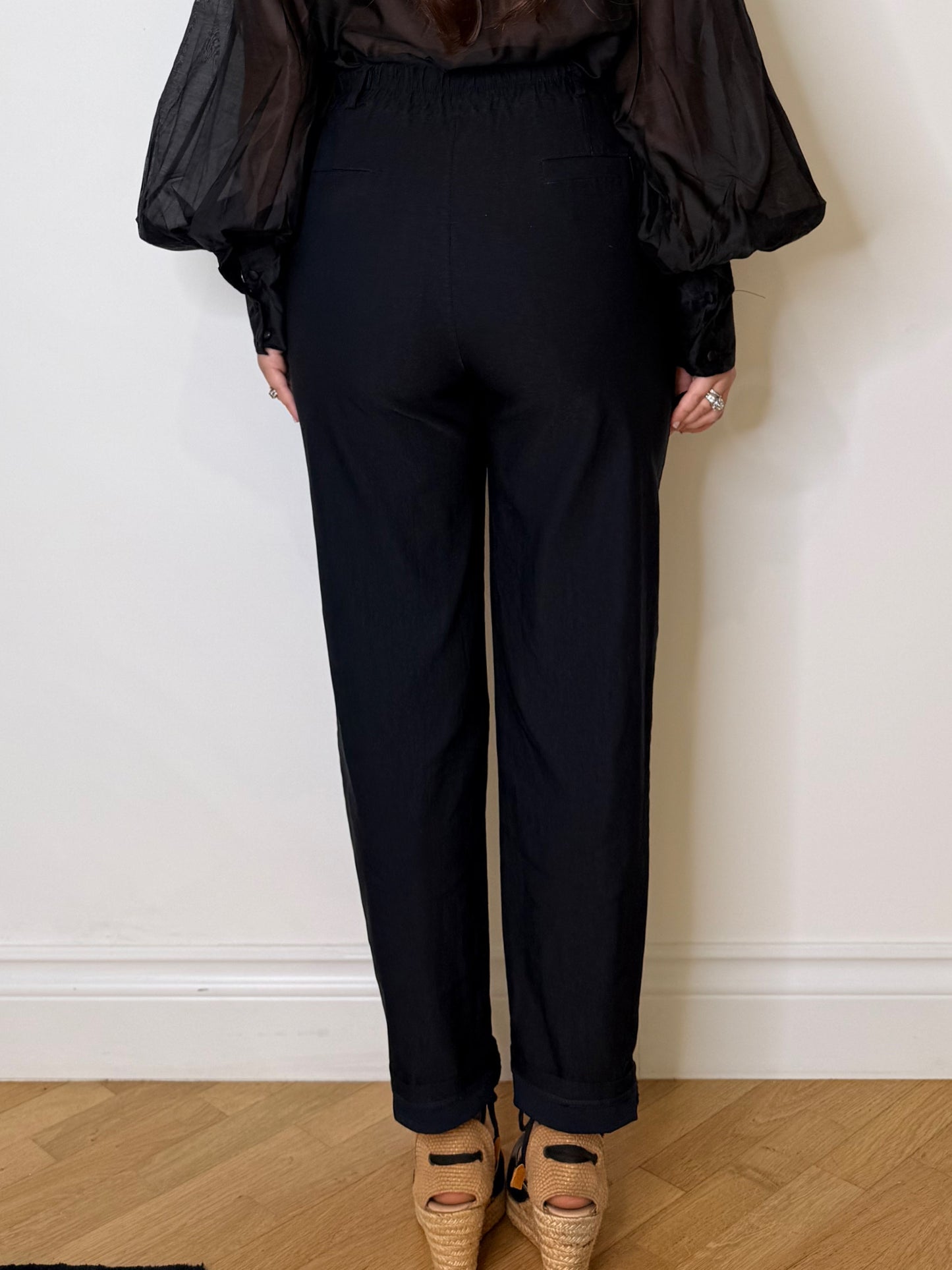 Pantaloni chino elasticizzati neri