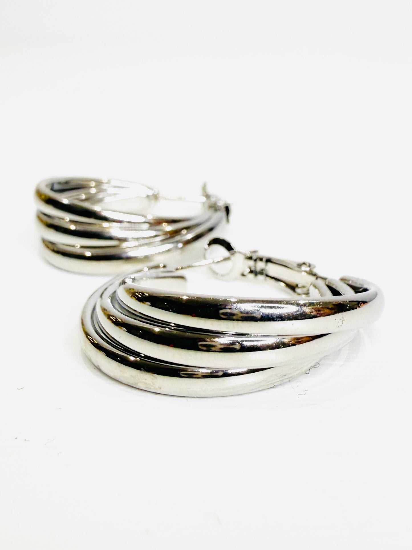 Orecchini 3 cerchi silver