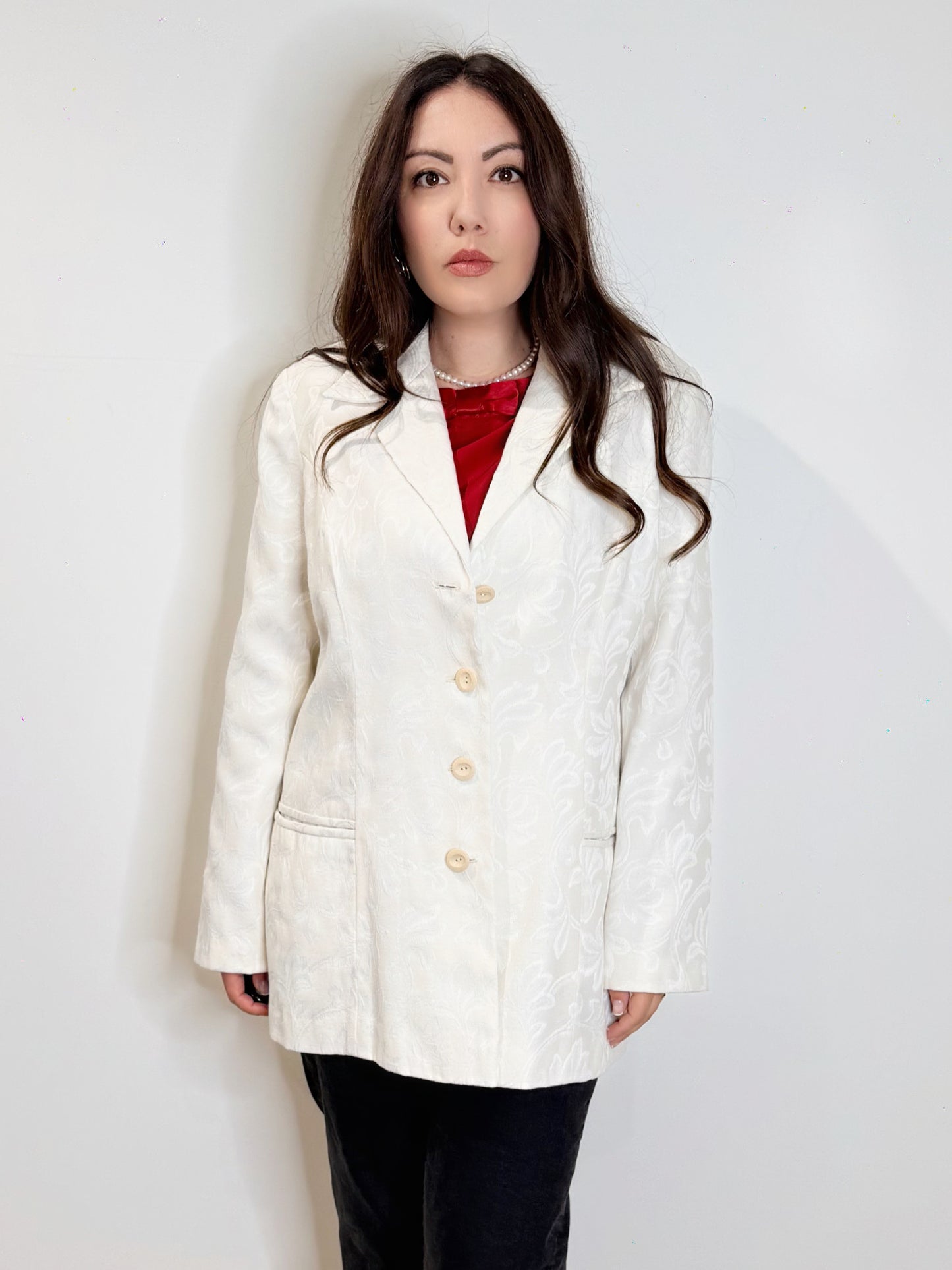 Blazer lungo in broccato