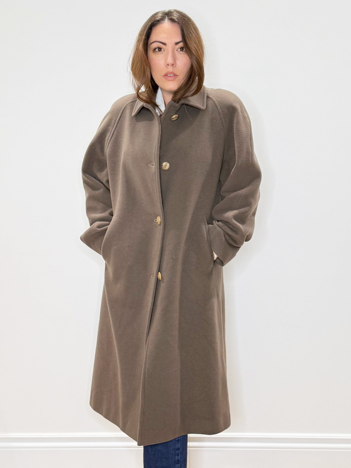 Capotto in lana mocha mousse