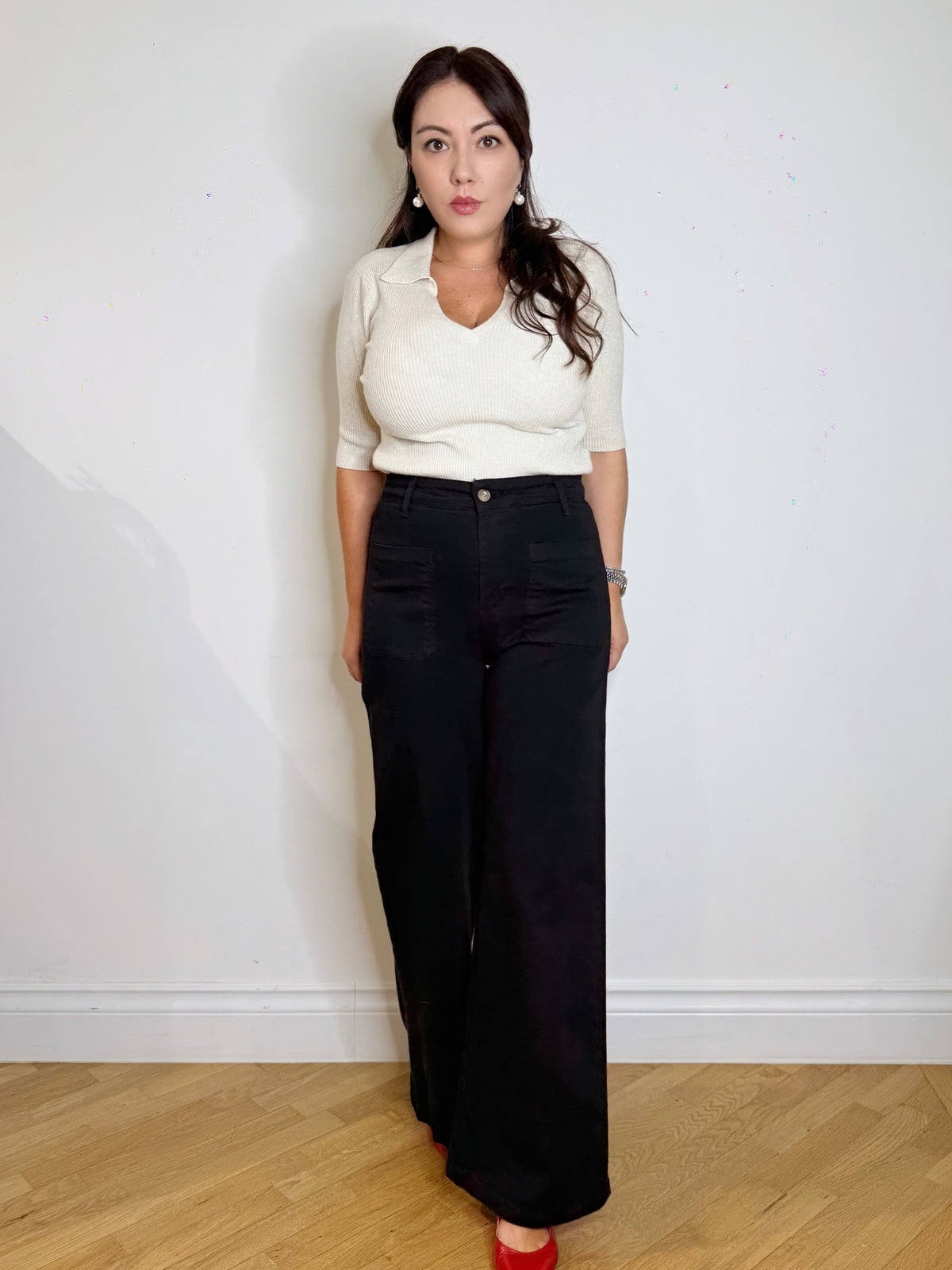 Pantalone jeans wide leg