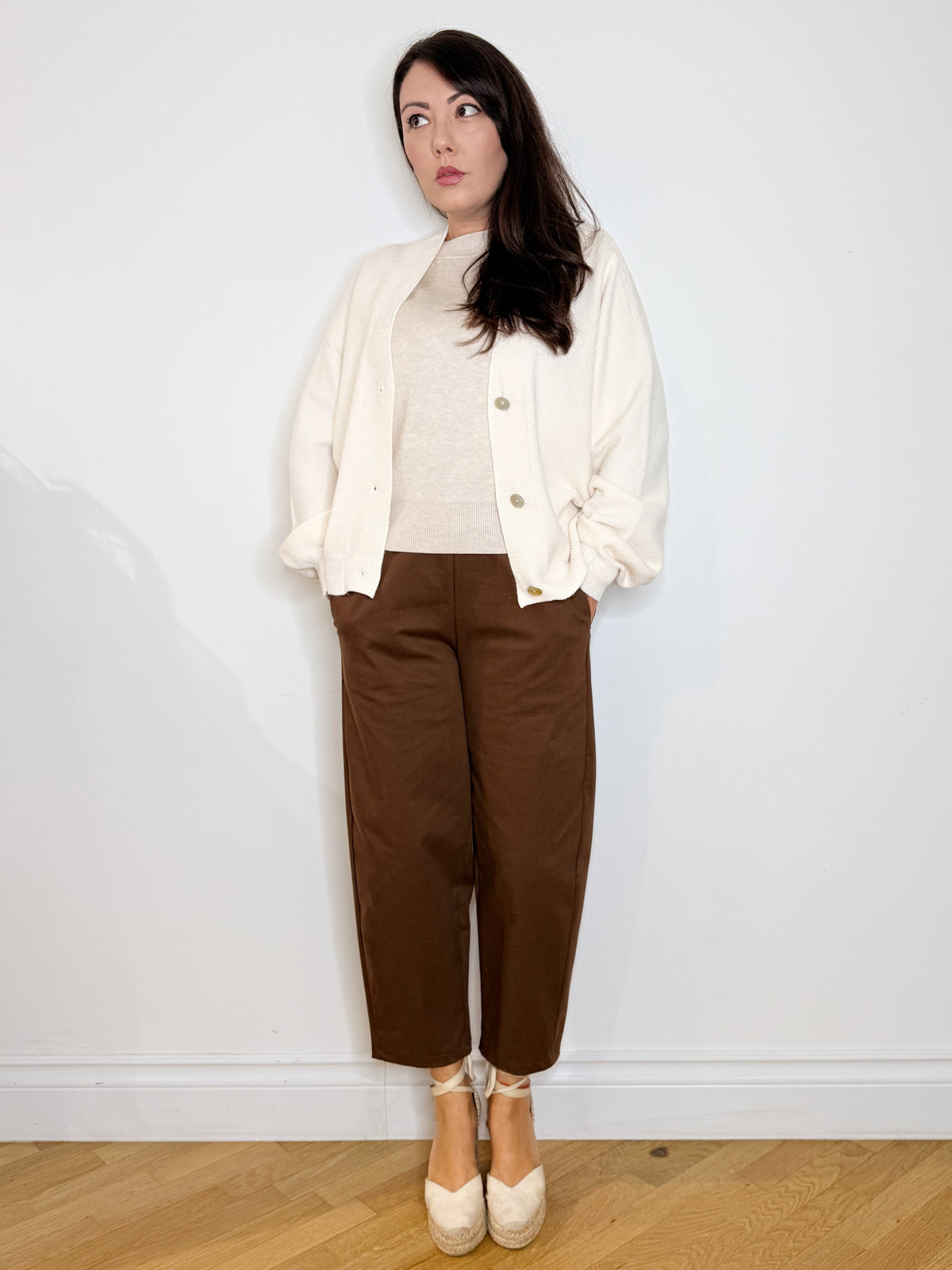 Cardigan panna