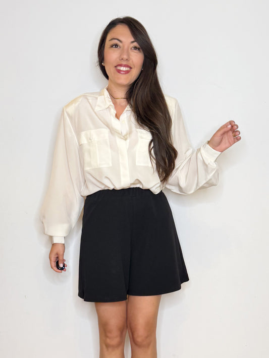 Camicia bianca in 100% seta