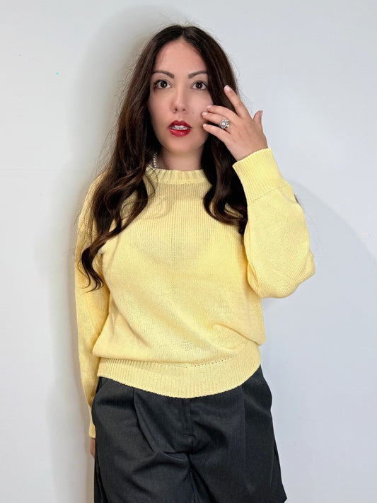 Maglia in 100% cotone giallo