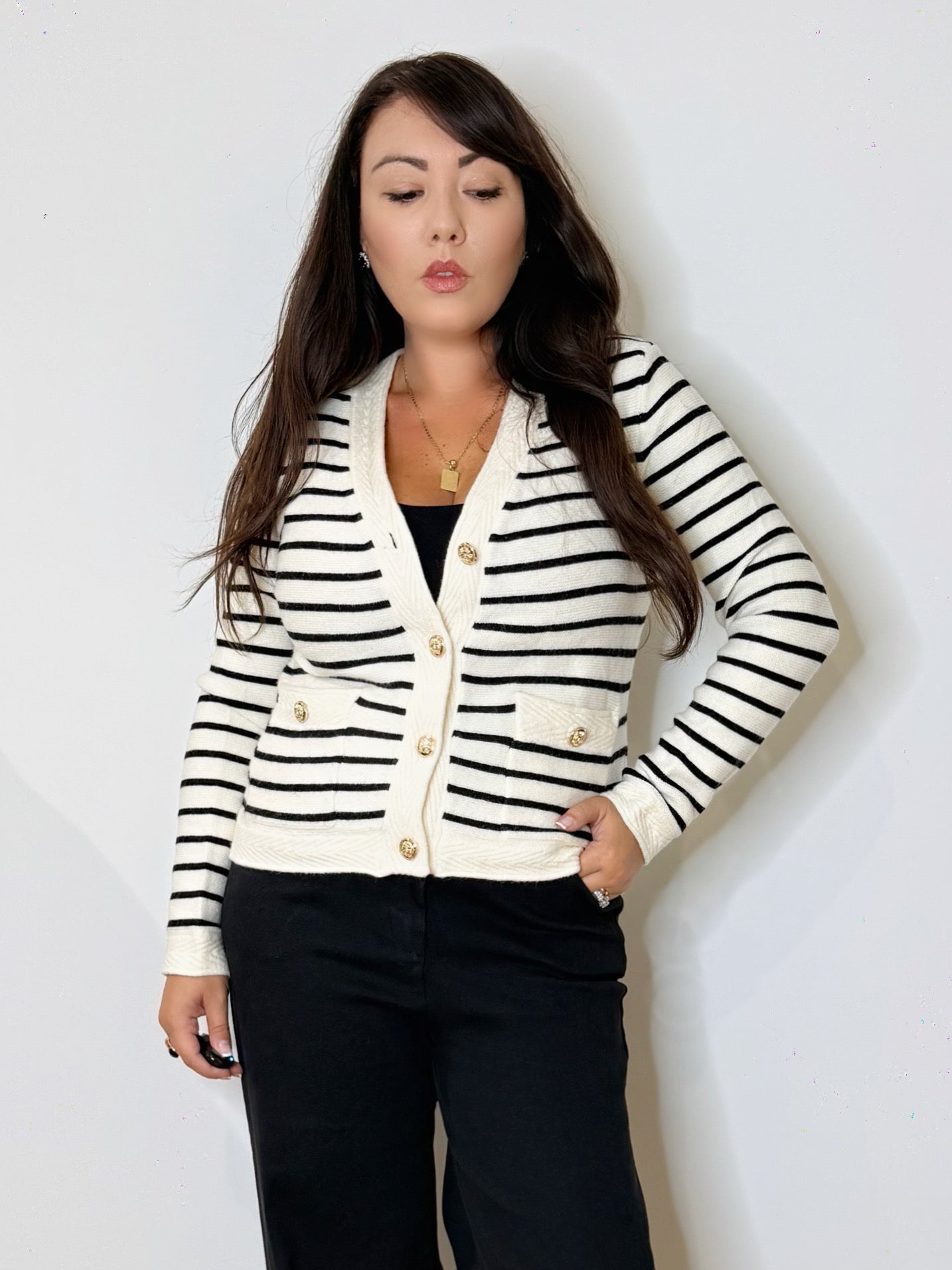 Cardigan a righe