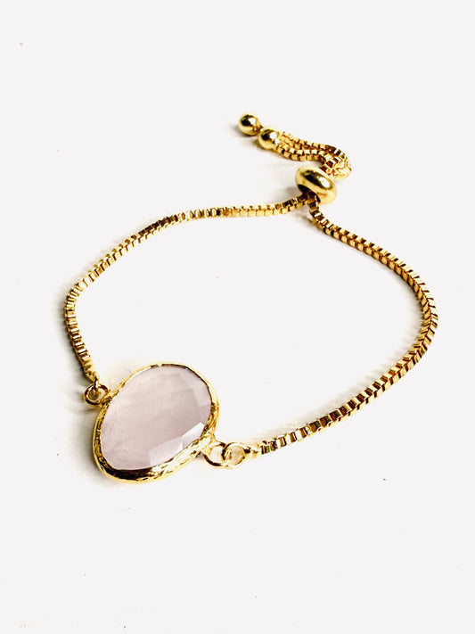 Bracciale con quarzo rosa