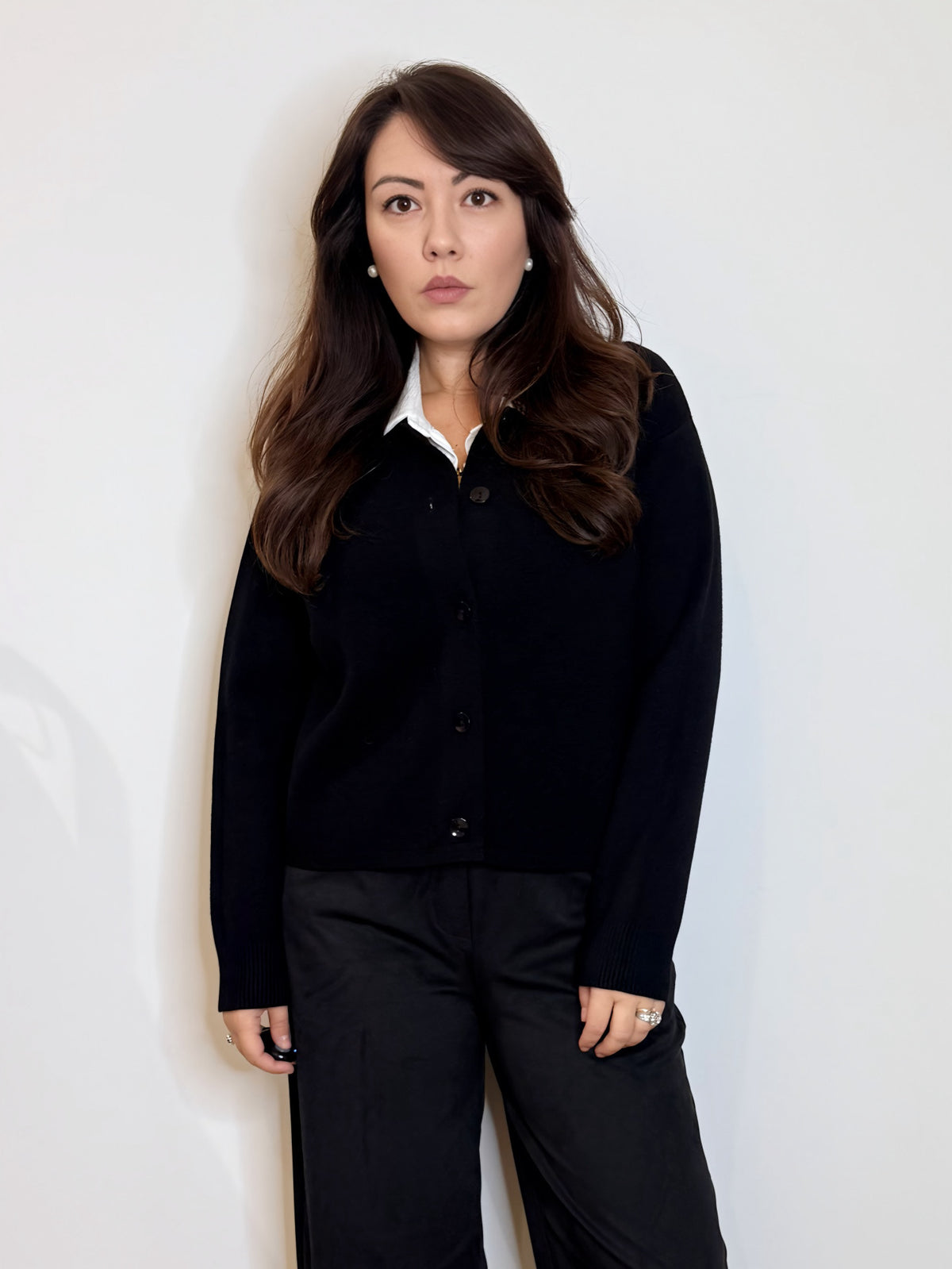 Cardigan bon ton nero