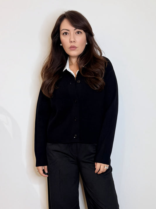 Cardigan bon ton nero